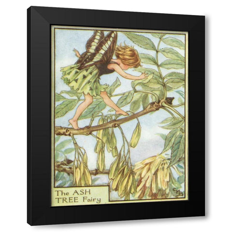 The Ash Tree Fairy Black Modern Wood Framed Art Print by Vision Studio