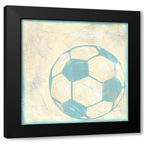 Soccer Rules Black Modern Wood Framed Art Print with Double Matting by Zarris, Chariklia