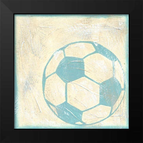 Soccer Rules Black Modern Wood Framed Art Print by Zarris, Chariklia