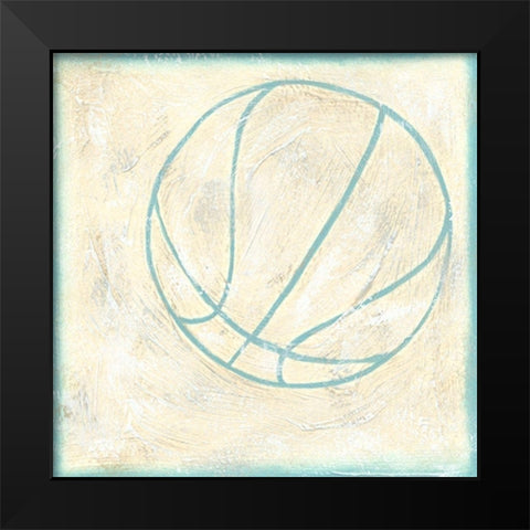 Basketball Rules Black Modern Wood Framed Art Print by Zarris, Chariklia