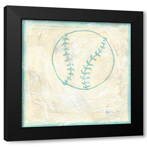 Baseball Rules Black Modern Wood Framed Art Print by Zarris, Chariklia