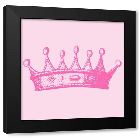 Princess Crown I Black Modern Wood Framed Art Print by Vision Studio
