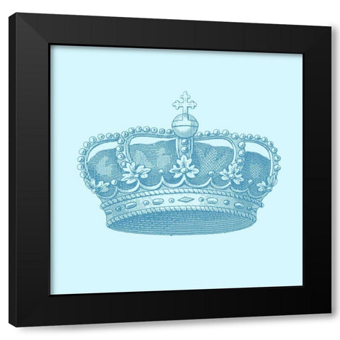 Prince Crown II Black Modern Wood Framed Art Print by Vision Studio