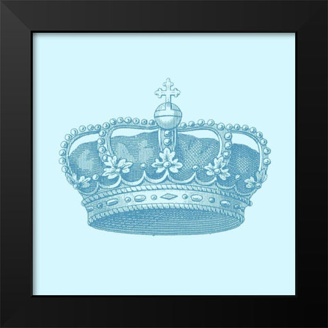 Prince Crown II Black Modern Wood Framed Art Print by Vision Studio