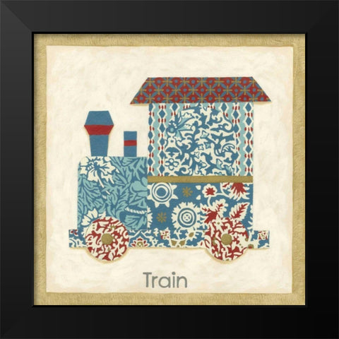 Patchwork Transportation II Black Modern Wood Framed Art Print by Zarris, Chariklia