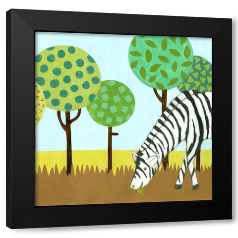 Jungle Fun IV Black Modern Wood Framed Art Print with Double Matting by Meagher, Megan