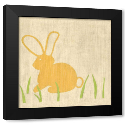 Best Friends - Bunny Black Modern Wood Framed Art Print with Double Matting by Zarris, Chariklia