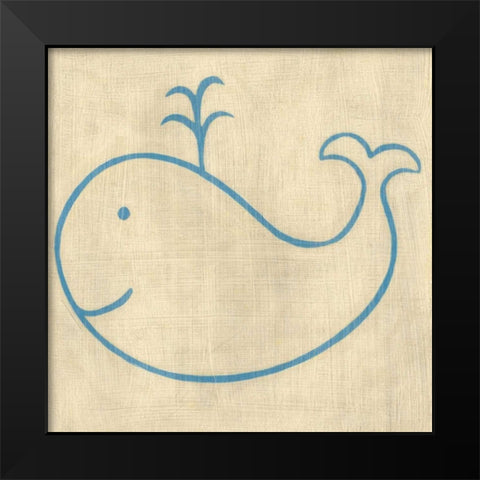 Best Friends - Whale Black Modern Wood Framed Art Print by Zarris, Chariklia