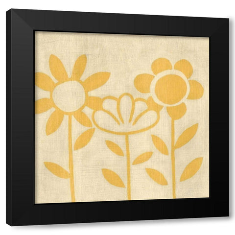 Best Friends - Flowers Black Modern Wood Framed Art Print with Double Matting by Zarris, Chariklia