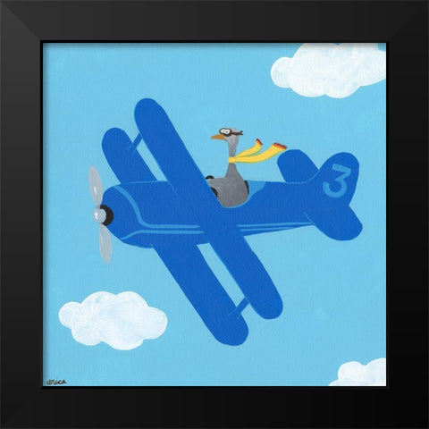 In the Clouds II Black Modern Wood Framed Art Print by Vess, June Erica