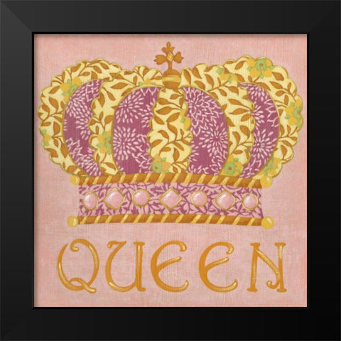 Queen Black Modern Wood Framed Art Print by Zarris, Chariklia