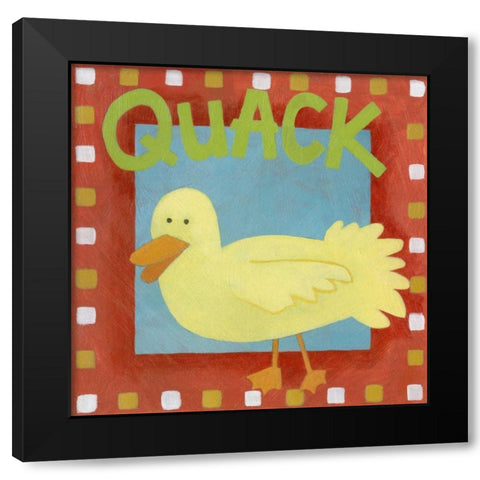 Quack Black Modern Wood Framed Art Print with Double Matting by Meagher, Megan