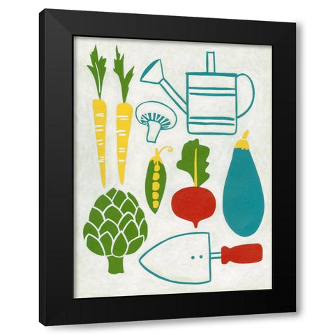 Sunday Garden Black Modern Wood Framed Art Print with Double Matting by Zarris, Chariklia