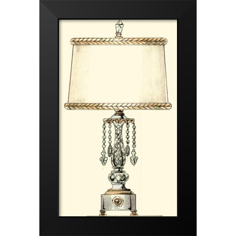 Boudoir Lamp II Black Modern Wood Framed Art Print by Unknown