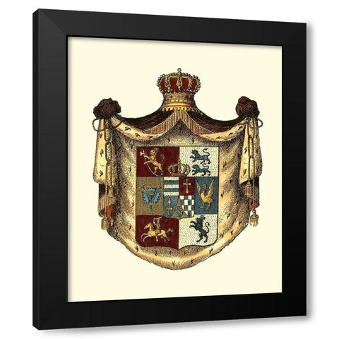 Regal Crest I Black Modern Wood Framed Art Print with Double Matting by Vision Studio