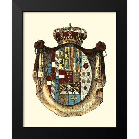 Regal Crest III Black Modern Wood Framed Art Print by Vision Studio