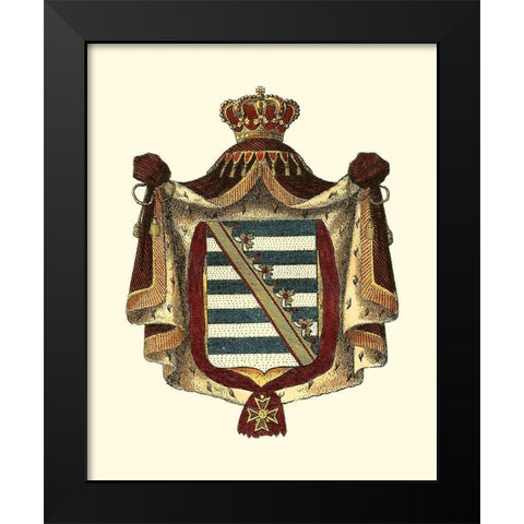 Regal Crest V Black Modern Wood Framed Art Print by Vision Studio