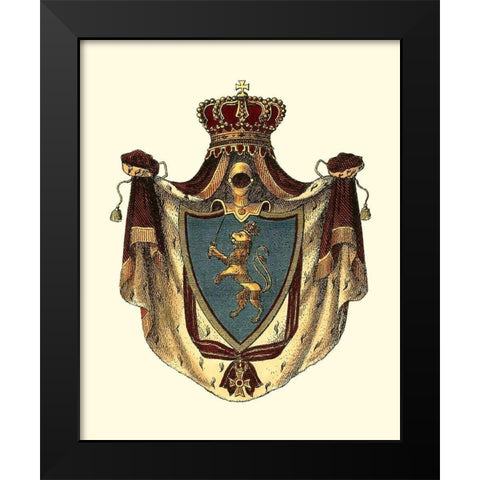 Regal Crest VI Black Modern Wood Framed Art Print by Vision Studio