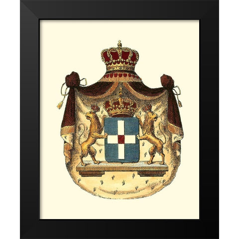 Regal Crest VII Black Modern Wood Framed Art Print by Vision Studio