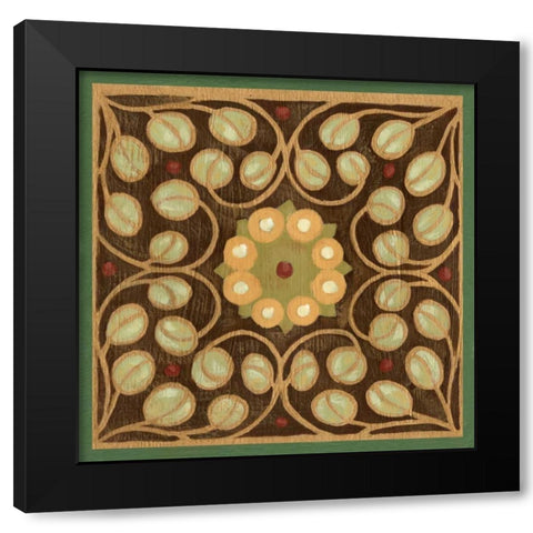 Patchwork II Black Modern Wood Framed Art Print with Double Matting by Zarris, Chariklia