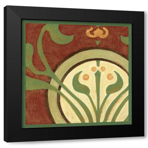 Patchwork VII Black Modern Wood Framed Art Print with Double Matting by Zarris, Chariklia