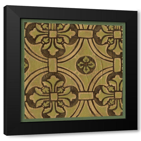 Patchwork VIII Black Modern Wood Framed Art Print with Double Matting by Zarris, Chariklia