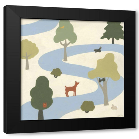 Enchanted Forest I Black Modern Wood Framed Art Print by Vess, June Erica