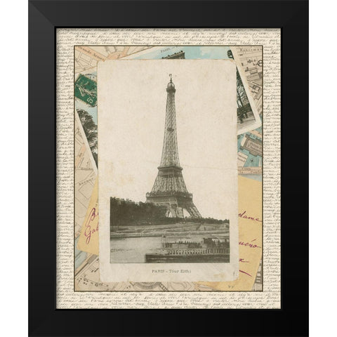 Eiffel Tower (NA) Black Modern Wood Framed Art Print by Vision Studio