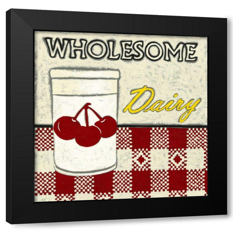 Wholesome Dairy Black Modern Wood Framed Art Print with Double Matting by Zarris, Chariklia