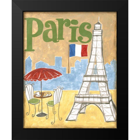 Paris Black Modern Wood Framed Art Print by Meagher, Megan