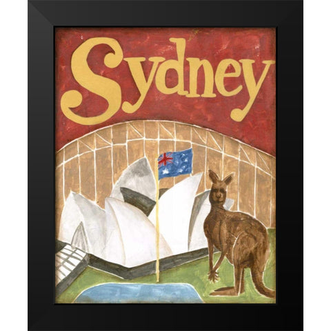 Sydney Black Modern Wood Framed Art Print by Meagher, Megan