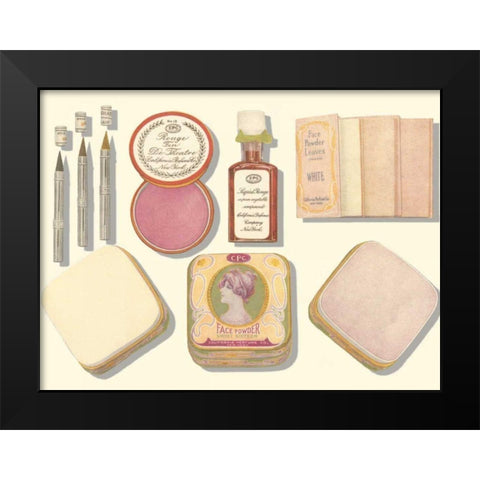 Vintage Boudoir I Black Modern Wood Framed Art Print by unknown