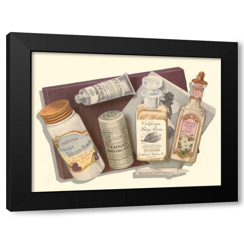 Vintage Boudoir II Black Modern Wood Framed Art Print with Double Matting by unknown