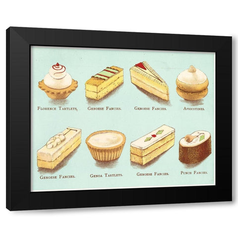 Fanciful Cakes and Tarts II Black Modern Wood Framed Art Print by Vision Studio
