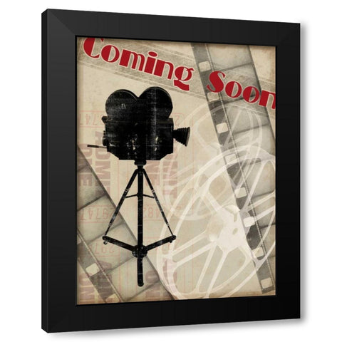 Small Coming Soon Black Modern Wood Framed Art Print by Vision Studio