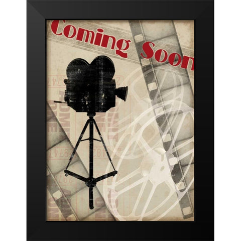 Small Coming Soon Black Modern Wood Framed Art Print by Vision Studio