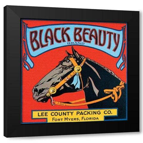 Black Beauty Black Modern Wood Framed Art Print by Vision Studio