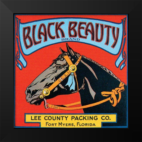 Black Beauty Black Modern Wood Framed Art Print by Vision Studio