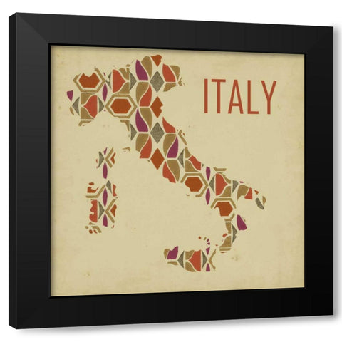 Travel Abroad I Black Modern Wood Framed Art Print with Double Matting by Fagalde, Jarman