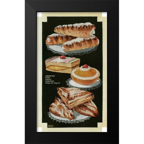 French Pastries II Black Modern Wood Framed Art Print by Unknown