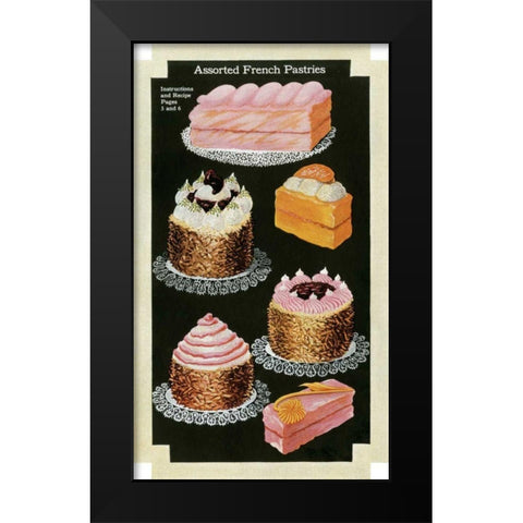 French Pastries III Black Modern Wood Framed Art Print by Unknown