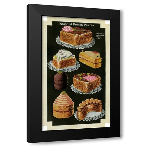 French Pastries IV Black Modern Wood Framed Art Print by Unknown