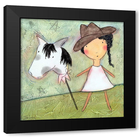 Cowgirl Black Modern Wood Framed Art Print by Sonheim, Carla
