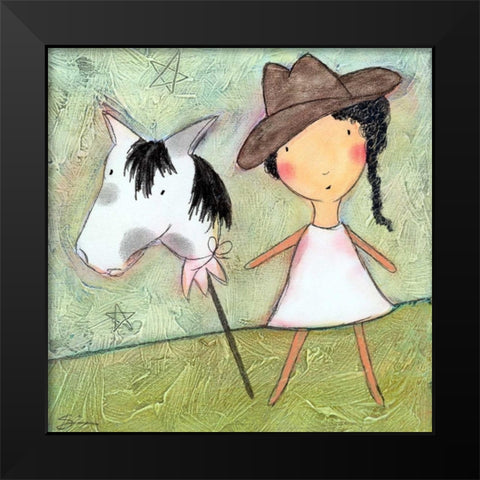 Cowgirl Black Modern Wood Framed Art Print by Sonheim, Carla
