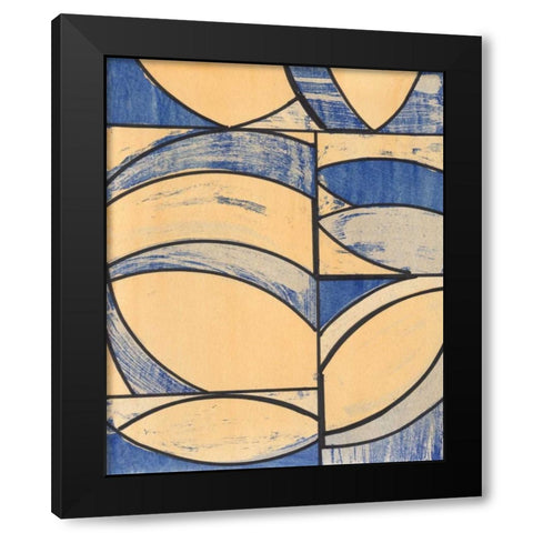 Indigo Complement I Black Modern Wood Framed Art Print by McMullen, Charles