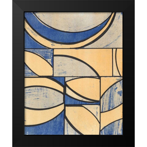 Indigo Complement II Black Modern Wood Framed Art Print by McMullen, Charles
