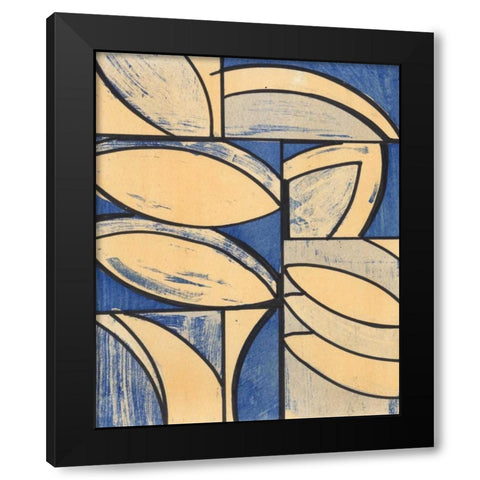 Indigo Complement III Black Modern Wood Framed Art Print by McMullen, Charles