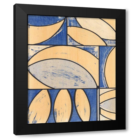 Indigo Complement IV Black Modern Wood Framed Art Print by McMullen, Charles