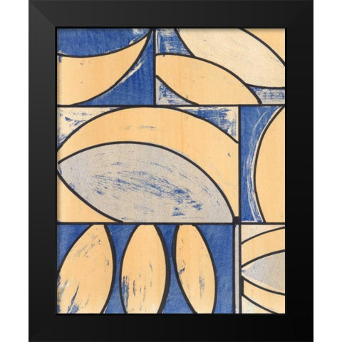 Indigo Complement IV Black Modern Wood Framed Art Print by McMullen, Charles