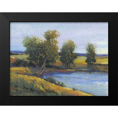 Trees Reflection II Black Modern Wood Framed Art Print by OToole, Tim